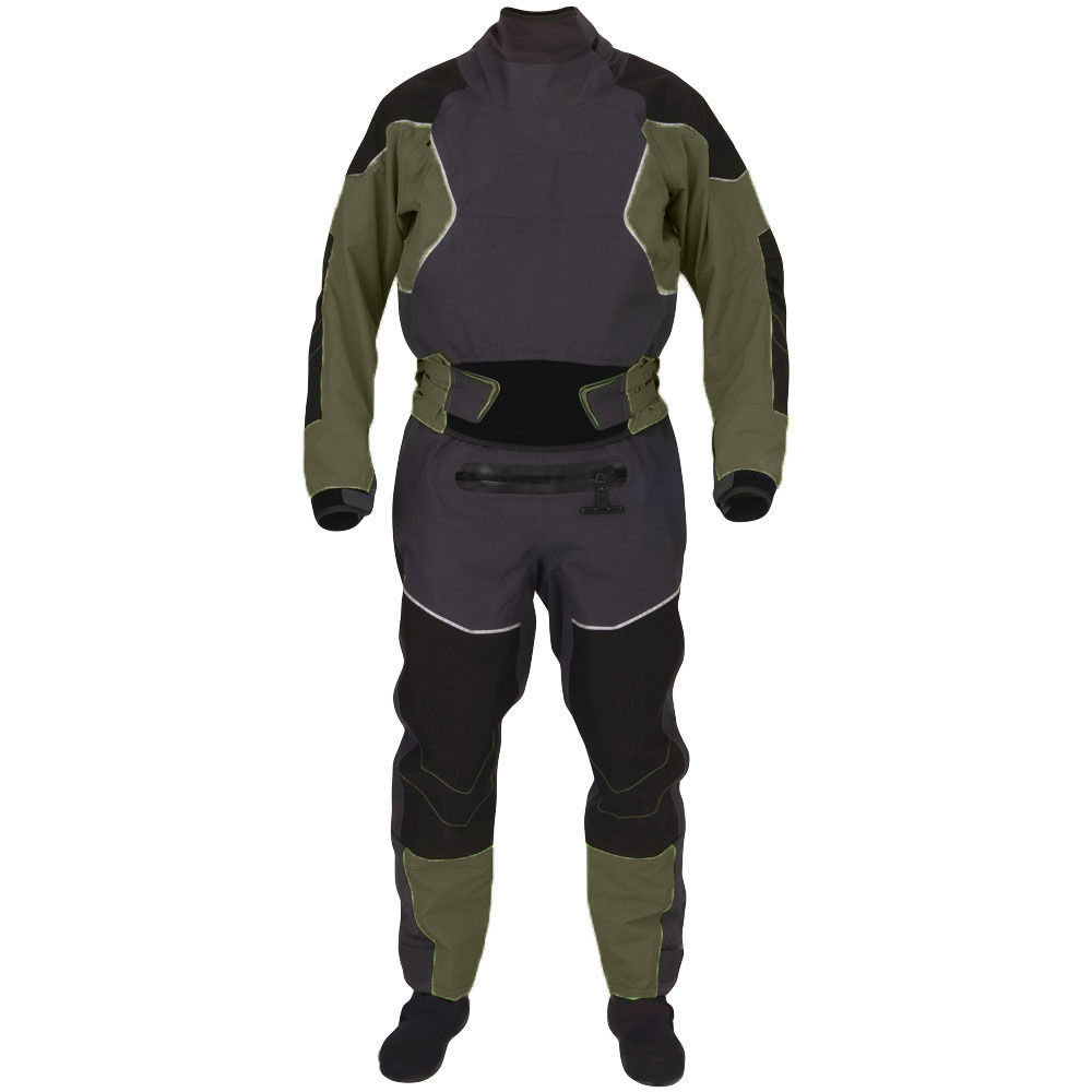 Kayak Drysuit for Men, Latex Cuff and Splash Collar, Ocean River Paddling, Kayaking Surfing Suits, MD36
