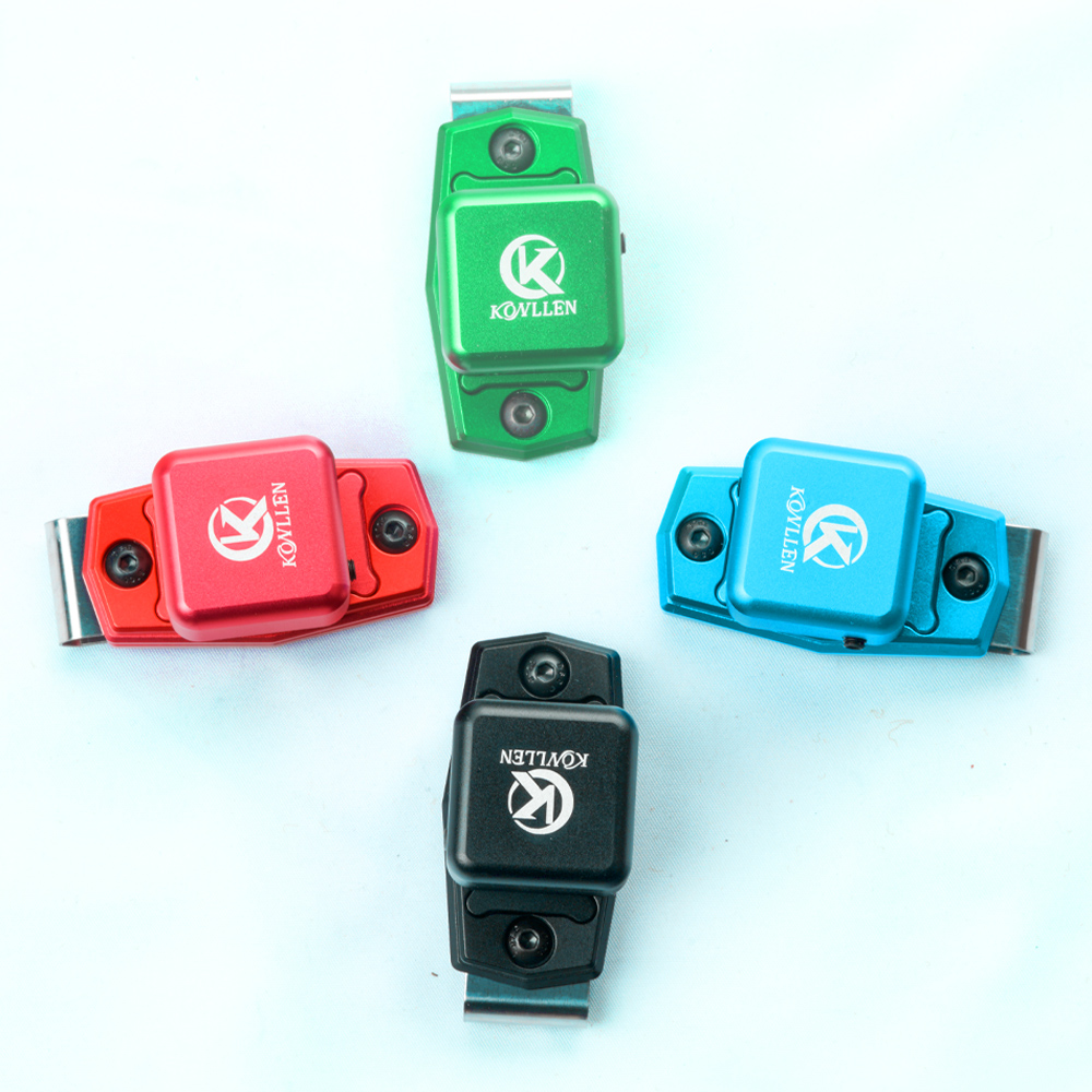 KONLLEN Chalk Holder Magnetic Clip Aluminum Alloy Pool Cue Chalk Holder with Belt Clip Snooker Cue Tool Billiards Accessories