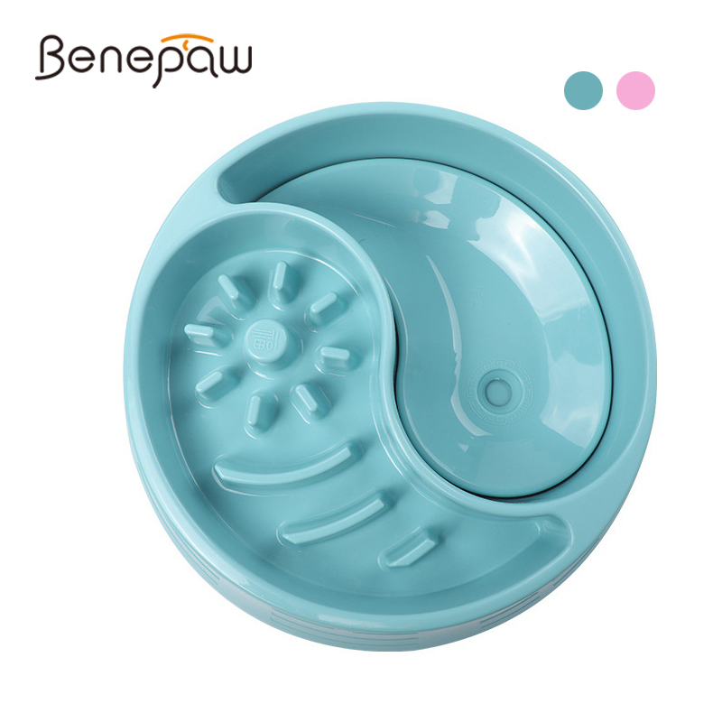 Benepaw Large Capacity Slow Feeder Dog Bowl Safe Durable 2 In1 Food Water Pet Bowl Drinking Prevent Bloat Vomiting Wet Mouth
