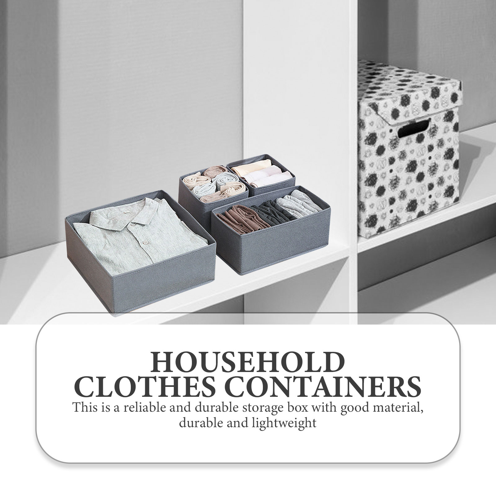 6 Pcs Closet Dresser Storage Box Baby Organizer Clothes Under- Bed Underpants Drawer Toy Basket Ties Case