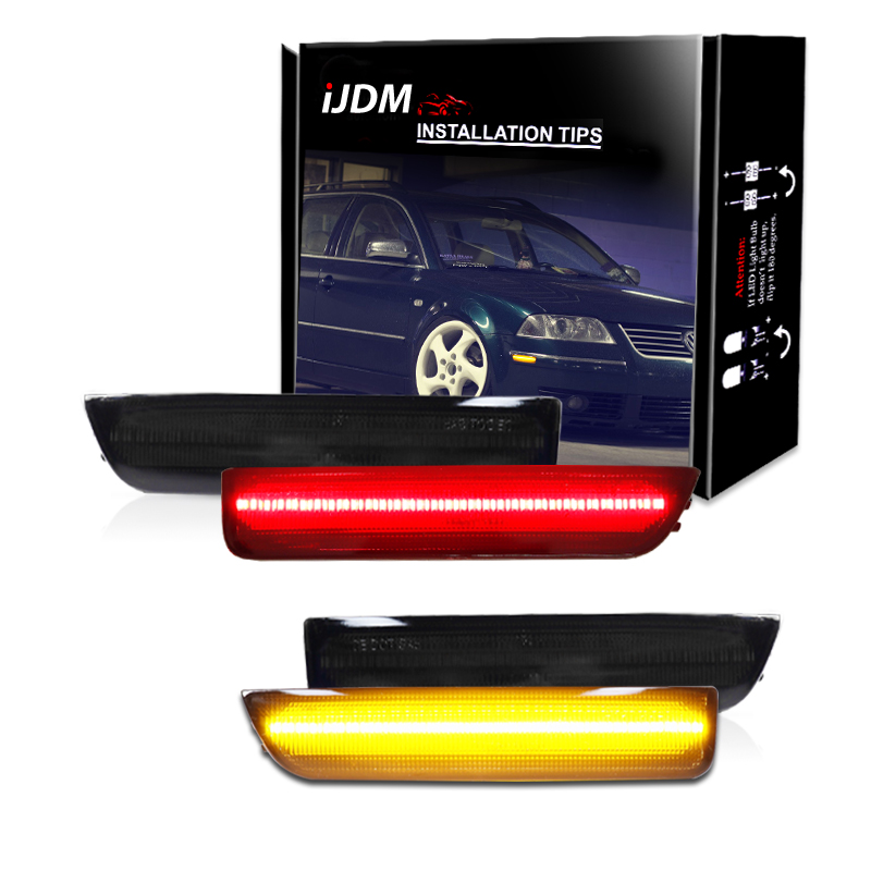 iJDM Car Front Corner Bumper T10 Side Marker Light For 2001-2005 Volkswagen Passat B5.5 Amber Turn SignalLights/Driving Lights