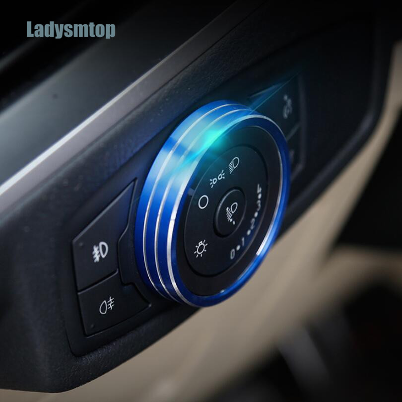 Ladysmtop Car styling Headlight adjustment Knob Case for Ford Everest Ranger Escort Mustang Mondeo Focus 3 4 Kuga Edge Taurus