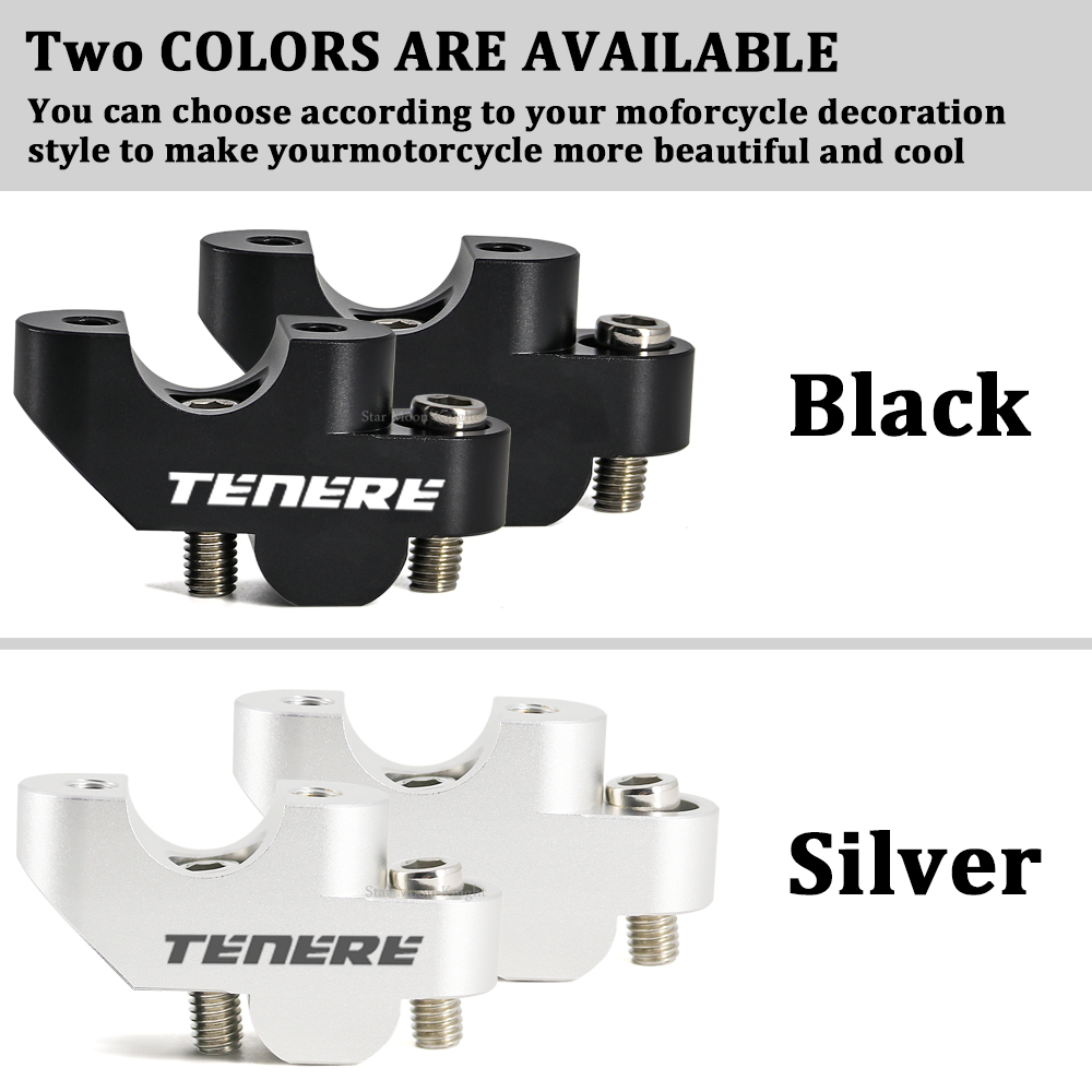 For YAMAHA XT660Z Tenere XT 660 Z Motorcycle Accessories HandleBar Riser Handle Bar Mount Clamp Adapter 22mm 7/8" CNC aluminum