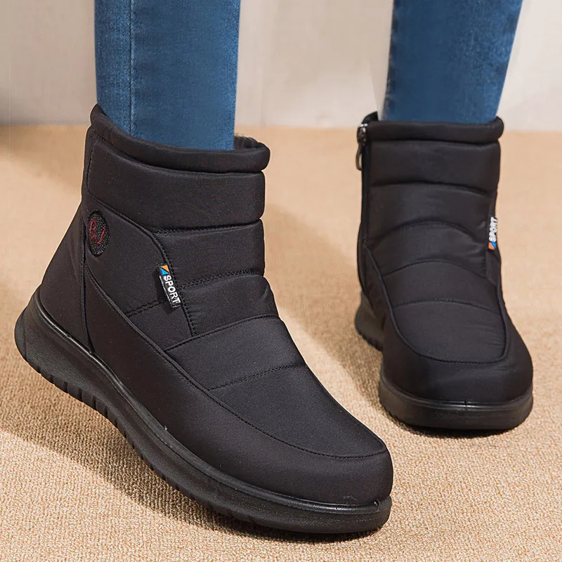 Women Boots Waterproof Snow Boots For Winter Shoes Women Zipper Ankle Boots Winter Botas Femininas Keep Warm Botines Female 240629