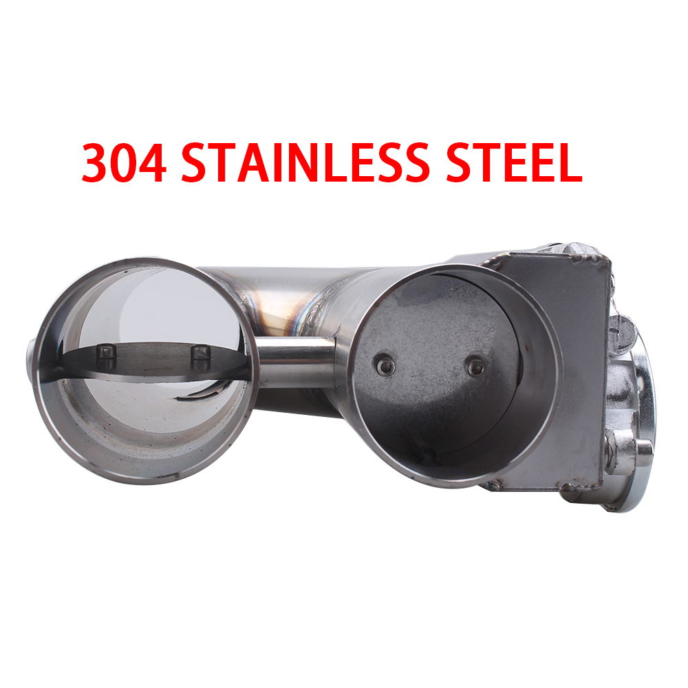 Universal 2&quot 2.25'' 2.5'' 3&quot Double Valve Electric Exhaust Cut Out Valve Exhaust Pipe Muffler Kit