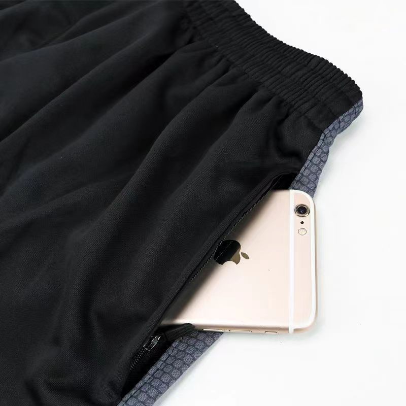 3/4 New Sporting Pants Men Elastic Breathable Football Running Training 3/4 Pants Gyms Jogging Pants Quick-drying Men Pants