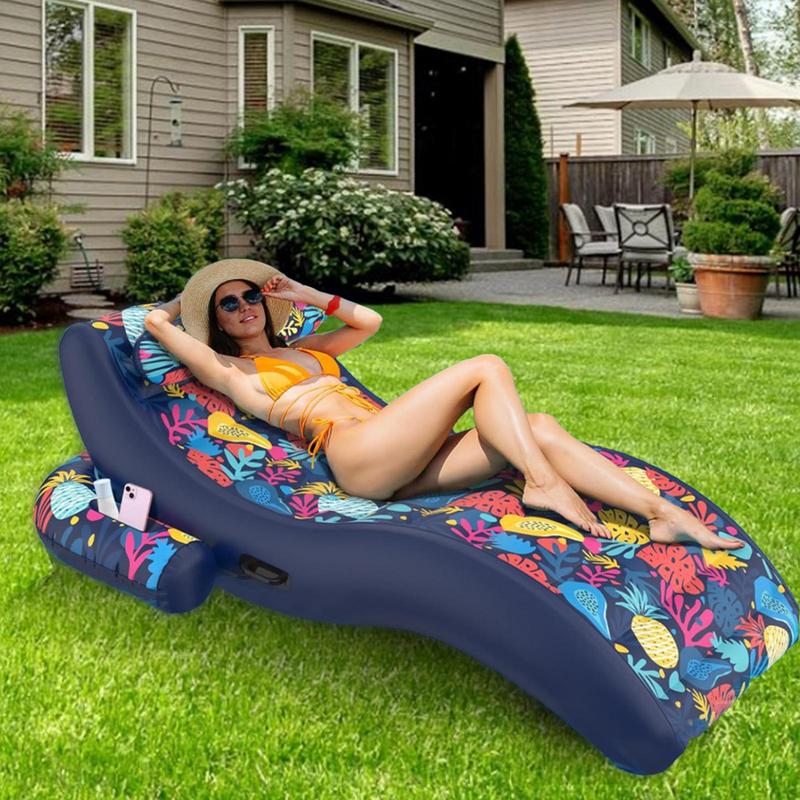 Summer Inflatable Foldable Floating Row Swimming Pool Water Hammock Air Mattresses Bed Beach Water Sports Lounger Chair 1PC