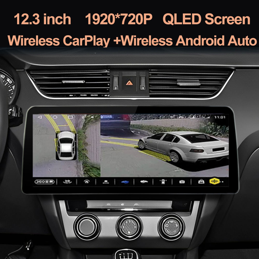 For Skoda Octavia 3 A7 2014 2018 12.3inch Screen Android 13 Car Video Player 2Din Radio Stereo GPS Multimedia Carplay Head Unit