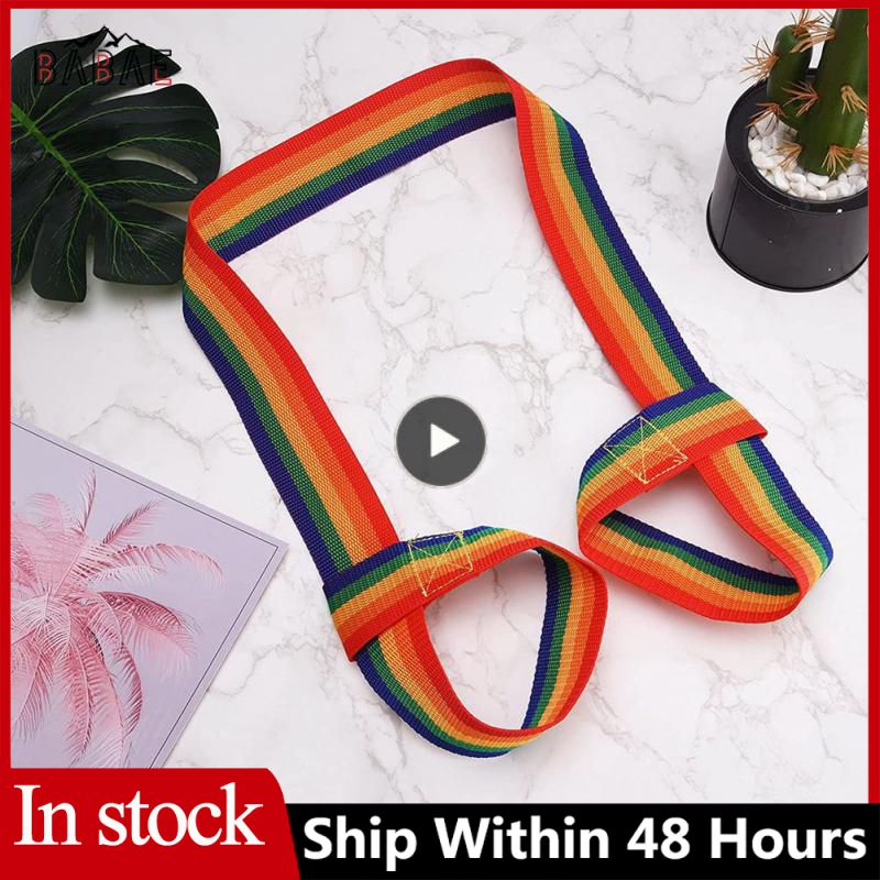 2 Piece Rainbow Skate Strap Adjustable Skate Boot Strap Skate Strap Yoga Mat Strap Multipurpose Skate Strap Roller Skate Hand