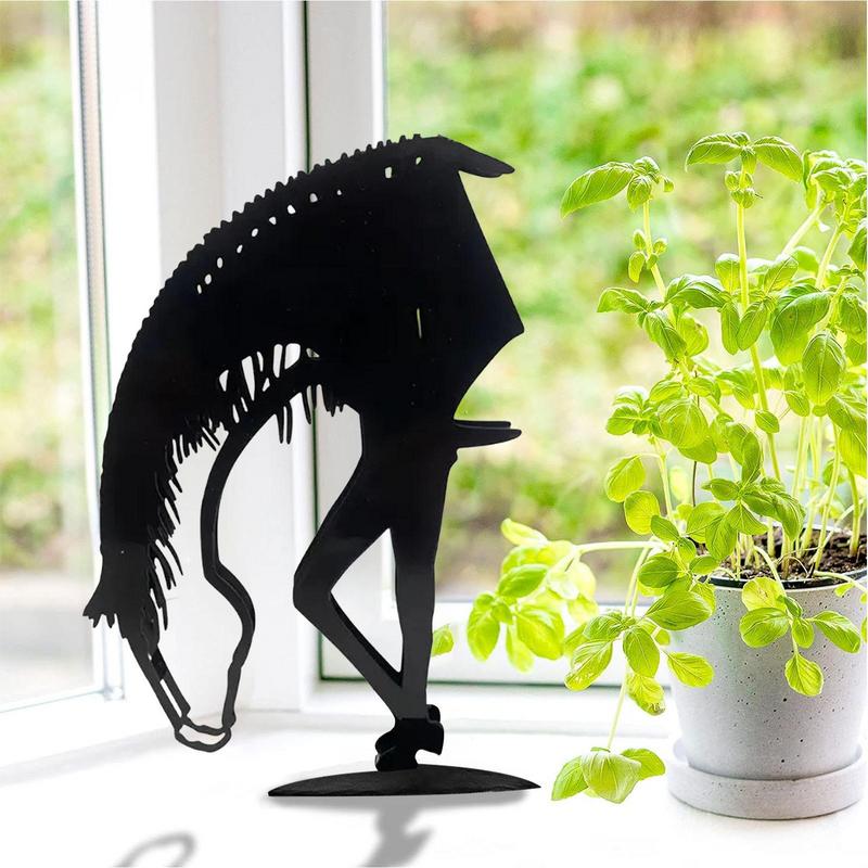 Horse Sculpture Modern Metal Horse Statue Rustic Foraging Horse Metal Art Gift For Indoor Outdoor Home Garden Decoration