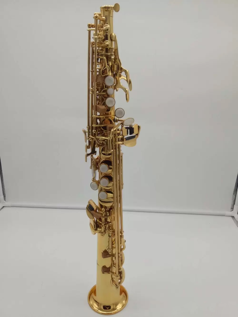 High-quality professional soprano saxophone jazz instrument split tube body brass gold-plated professional tone saxo soprano