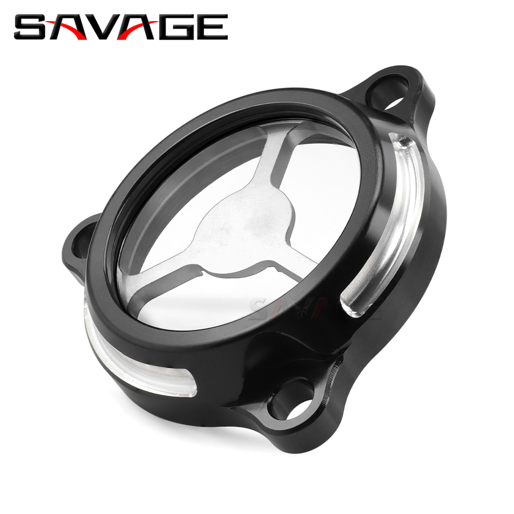 Transparent Engine Oil Filter Cover Cap For SUZUKI DRZ 400 E/S/SM LTZ 400 LTR 450 UH UX UC 125 150 200 Burgman Sixteen Epicuro