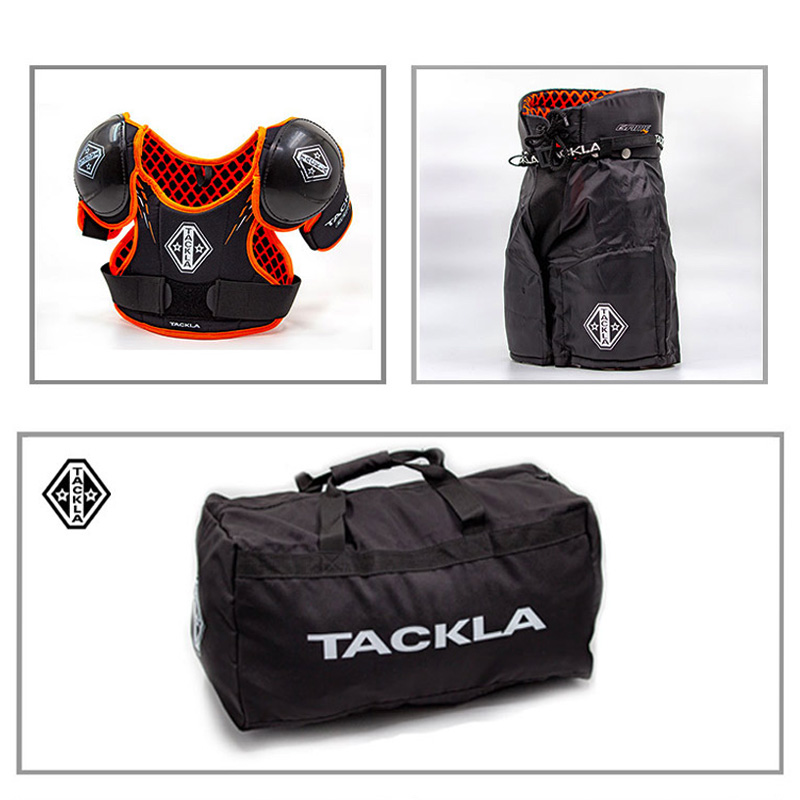 TACKLA All Set 9pcs Ice Field Hockey Elbow Knee Chest Wrist Pads Hip Protector Roller Skating Ice Sports Protective Gear Kids