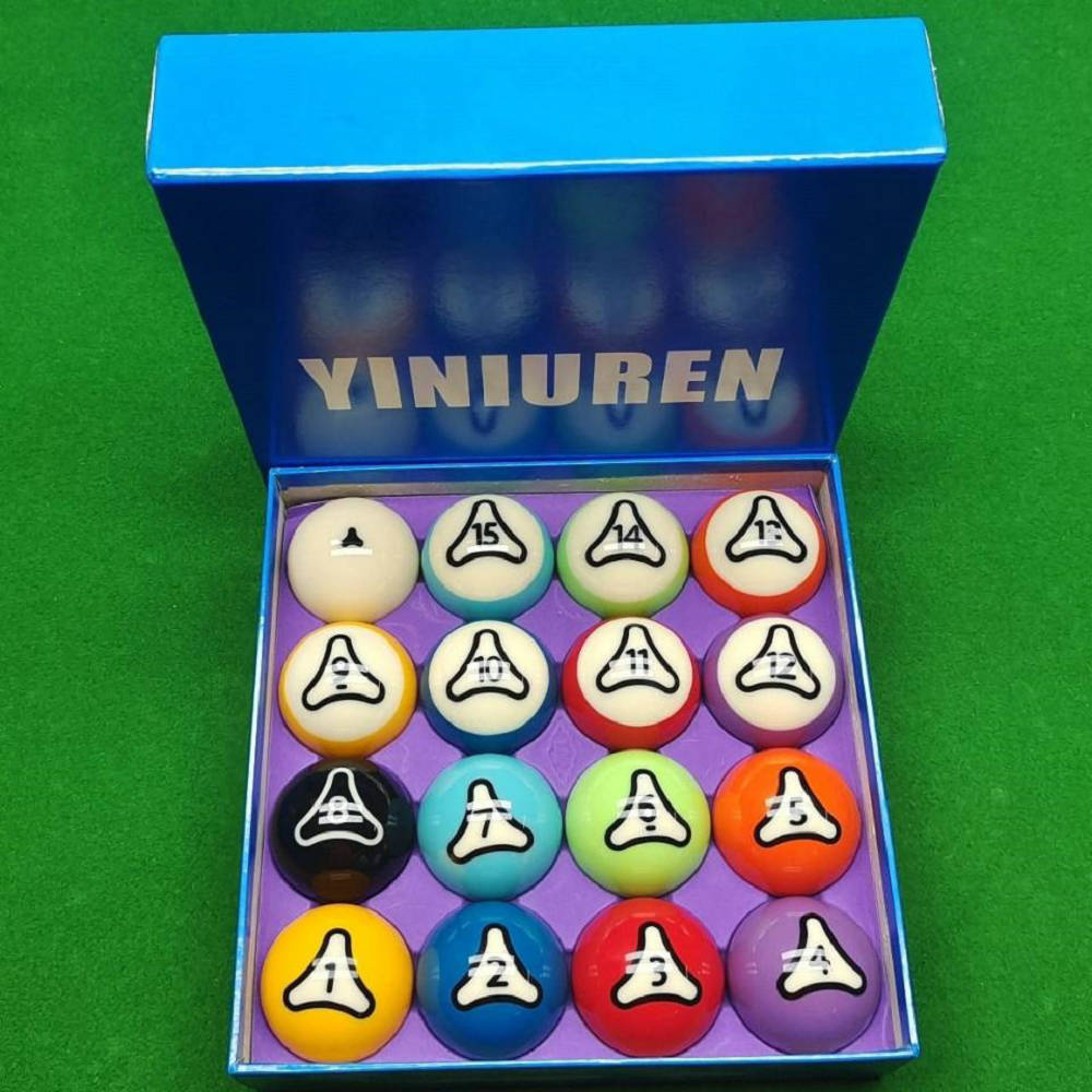 YINIUREN Premium Art Number Colorful Billiard Pool Ball Regular Size 2-1/4" Set
