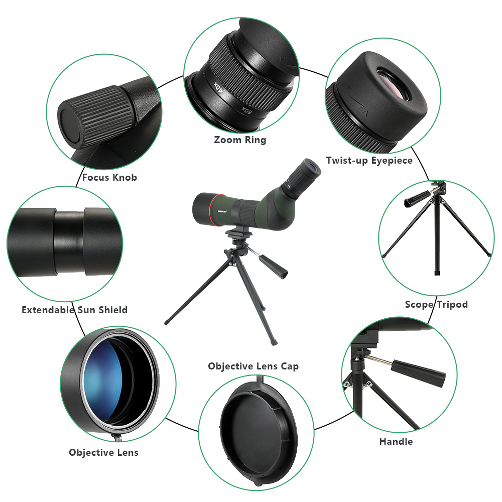 Visionking 15-45x65 Optics Monocular Telescope Professional Long Range Waterproof Outdoor Birdwatching Soptting Scope W/ Tripod