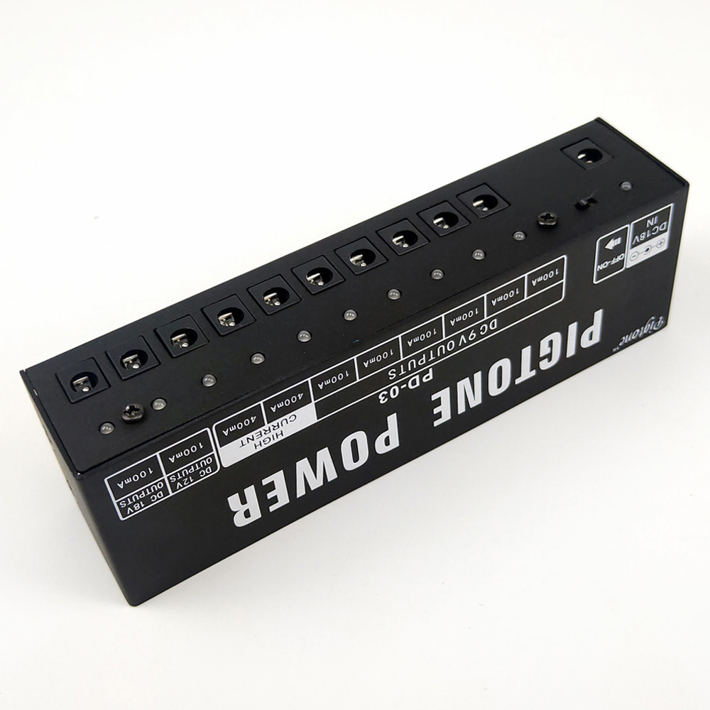Pedal Power Supply 10 Way Output DC 9V 12V 18V for Electric Guitar Effect Pedal PD-03