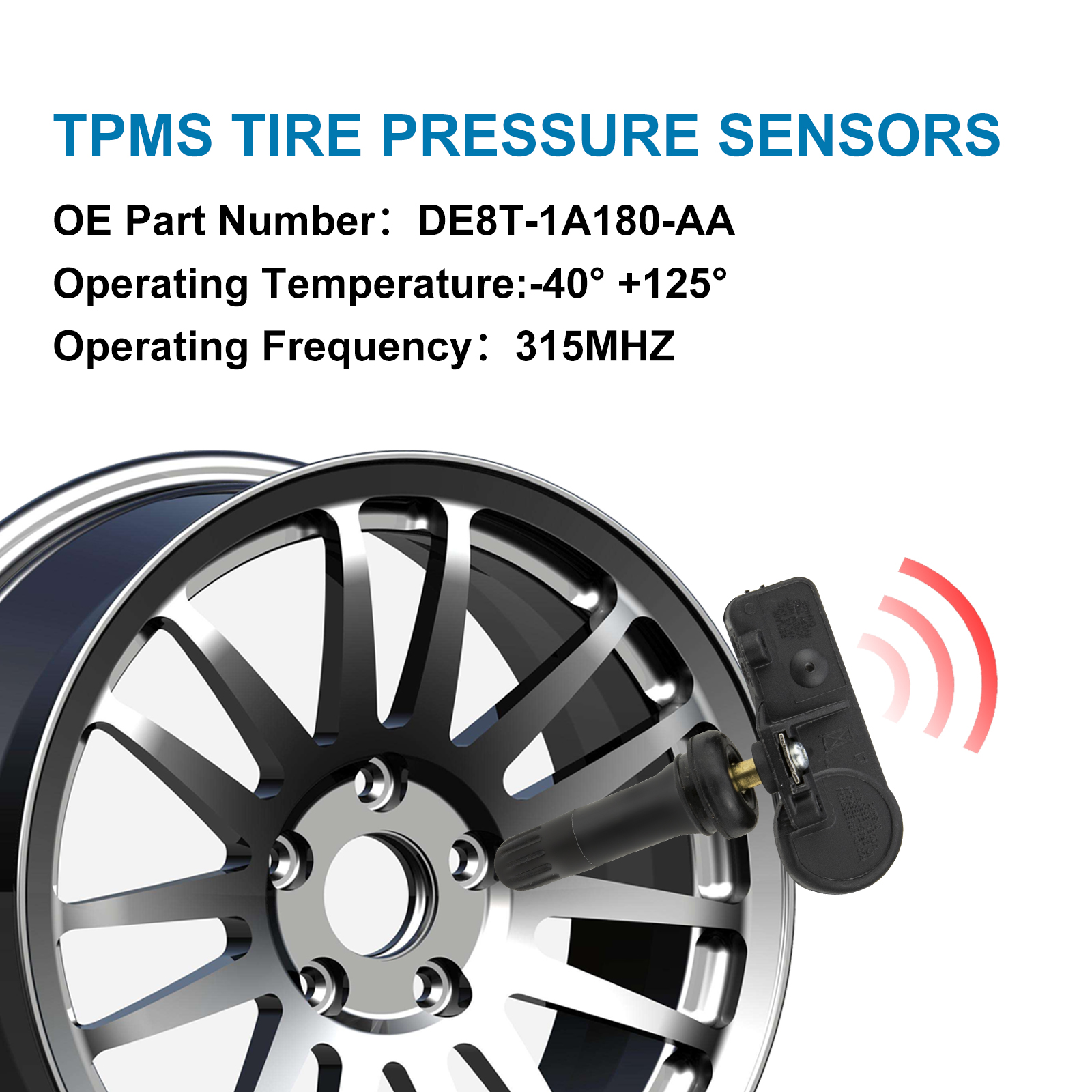 315MHZ DE8T-1A180-AA Tire Pressure Monitor Sensor For FORD C-MAX E-150 F-150 FLEX TAURUS LINCOLN MKS MKX MERCURY MILAN VPG MV-1