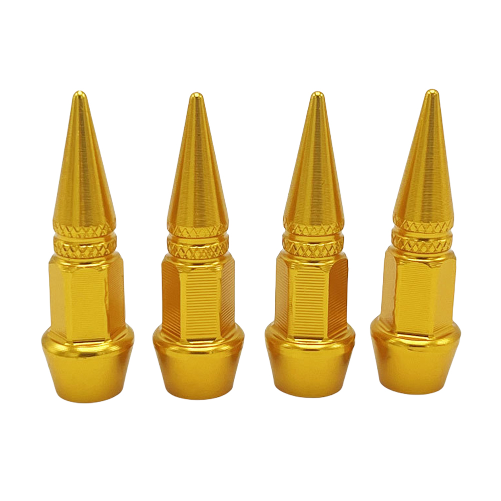 Car Tires Rim Valve Aluminum Solid Stem Nut Wheel Air Caps Colorful Car Wheel Tire Valve Caps Spiked Lug Nuts for Most Vehicles