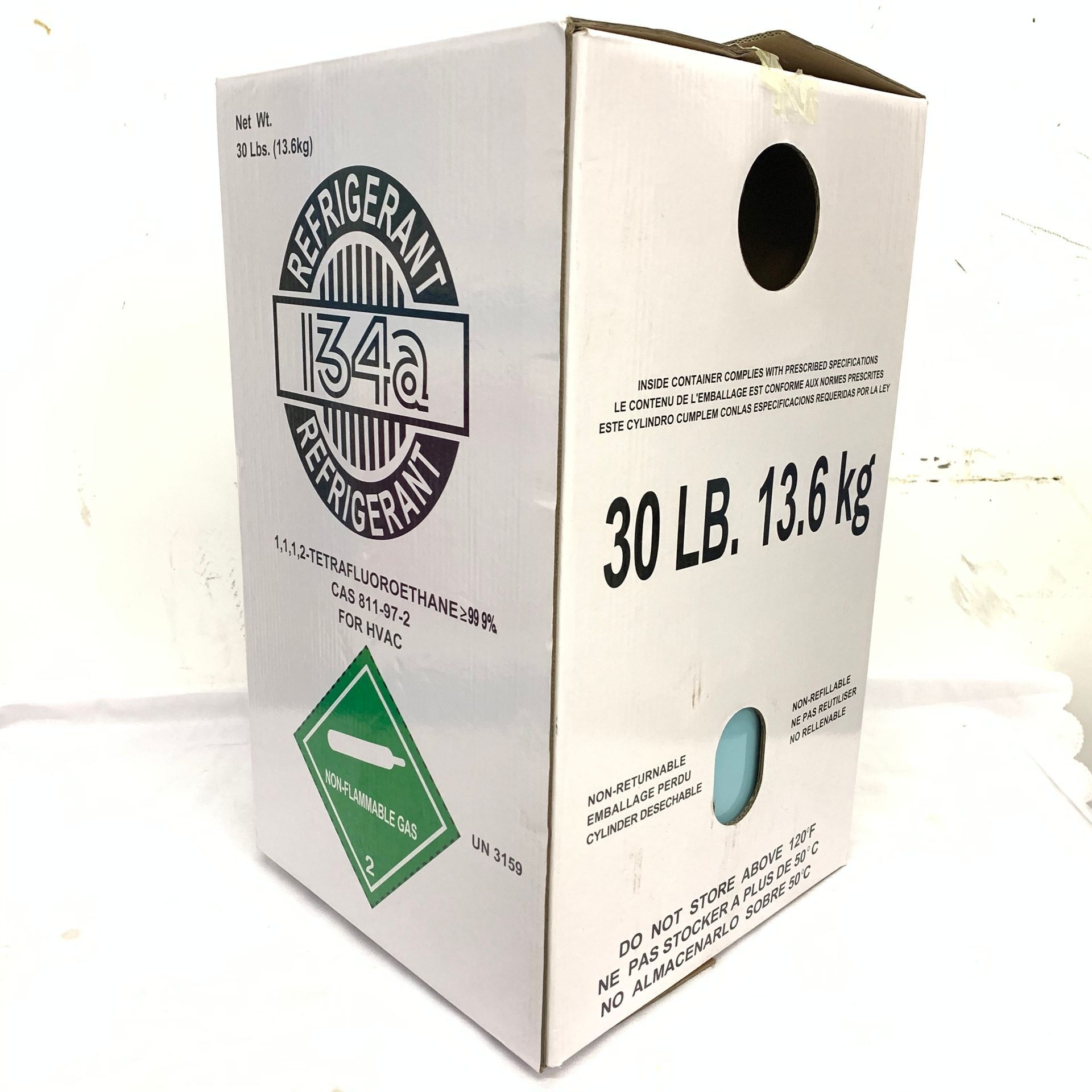 Freon Steel Cylinder Packaging R22 R410 R134 30lbs Tank Cylinder Refrigerant for Air Conditioners