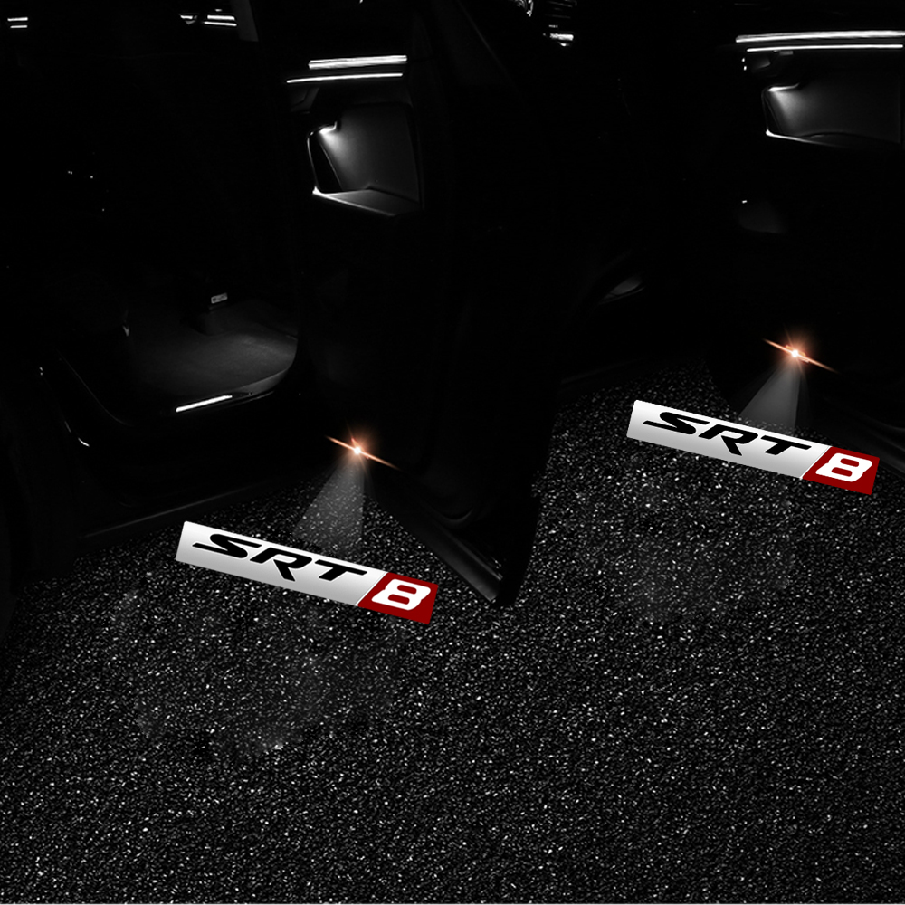 2pcs LED Logo SRT8 Light for Chrysler 300 200 Sebring LX GTC Crossfire Chrysler SRT8 Logo Projector Lamp LED Car Door Light