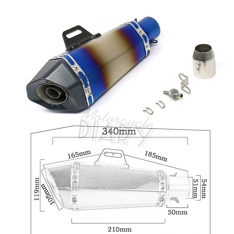 For Kawasaki ER6N ER6F Versys 650 Z650 Ninja 650 Motorcycle Exhaust Escape Moto Full Systems Muffler DB Killer Front Link Pipe