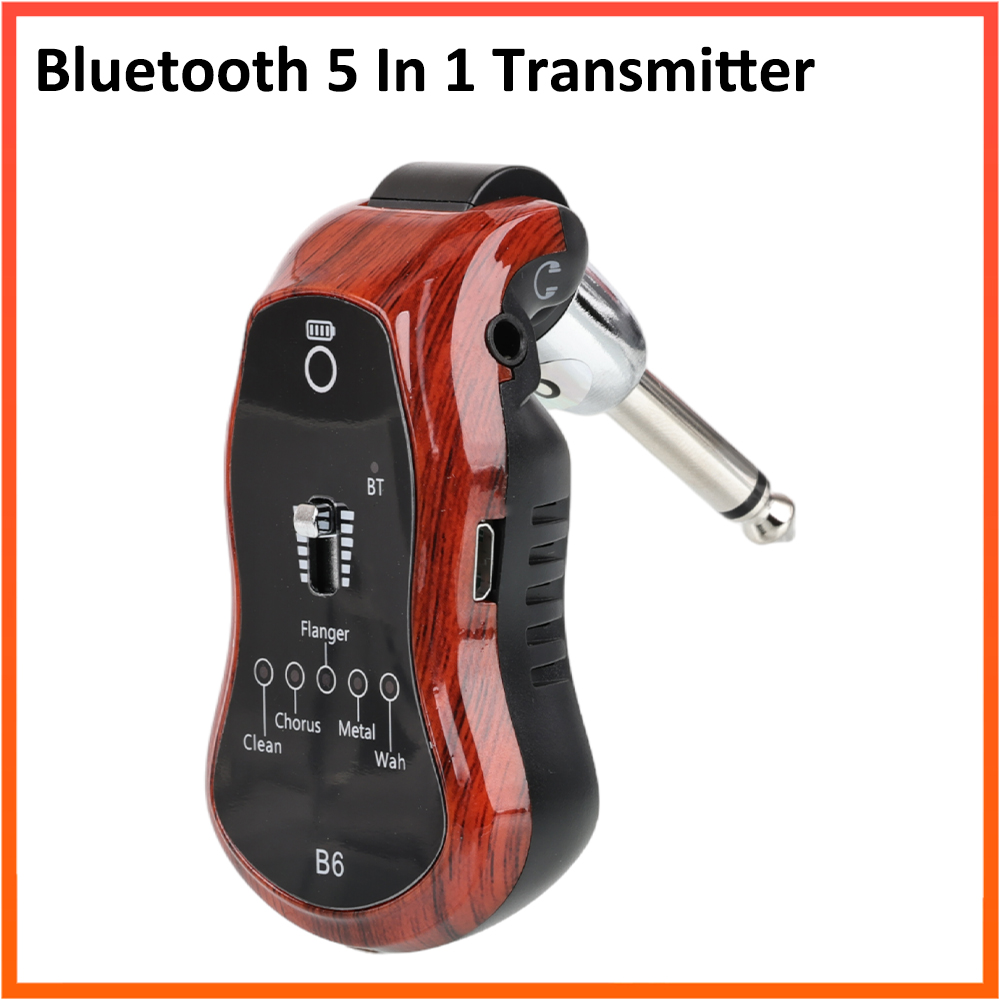 Guitar Effects Portable Bluetooth 5 In 1 Transmitter for Electric Guitar Reverb-chorus-flange-distortion-frog Sound