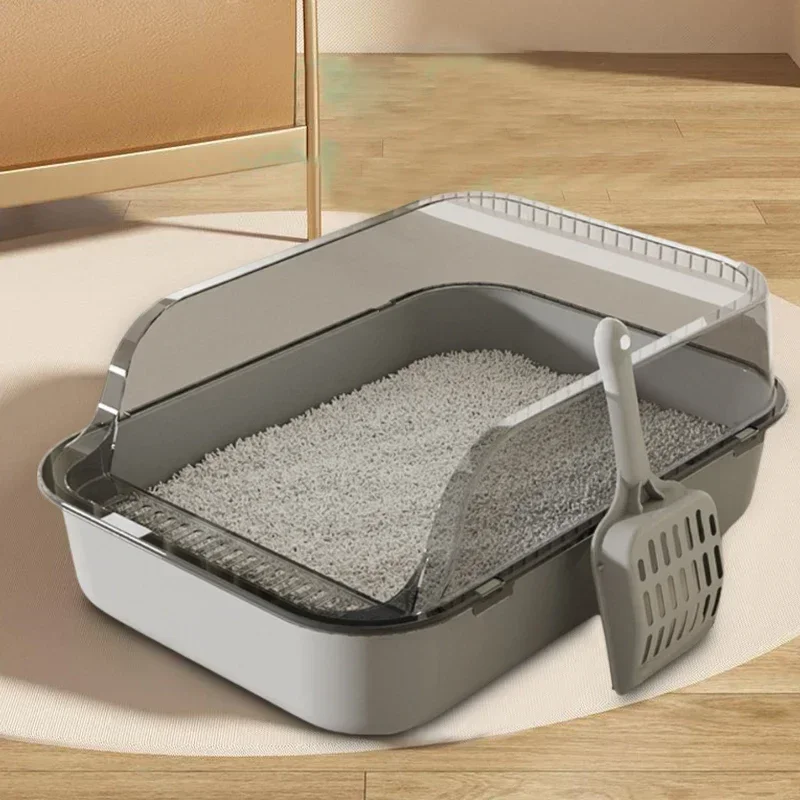 Large Capacity Cat Litter Box Cats Toilet Sandbox for Kitty Cats Splashproof Cat Tray Artículos Para Mascotas 자동화장실 Litiere Chat