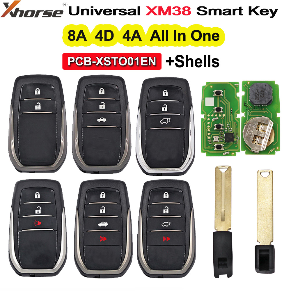 Xhorse VVDI XM38 Smart Key 8A 4D 4A for Toyota Camry Rav4 Hilux Land Cruiser Support Rewirte for KEY-TOOL Plus Max VVDI2