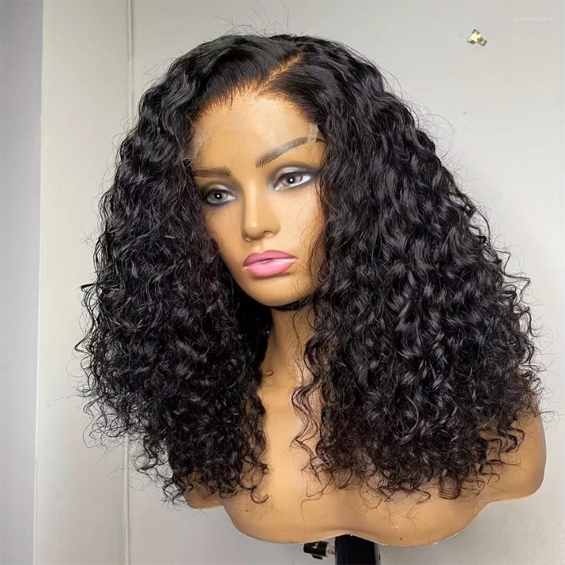 4X4 13X4 Short Bob Wigs Deep Wave Lace Frontal Human Hair Women Brazilian Remy 200 Density