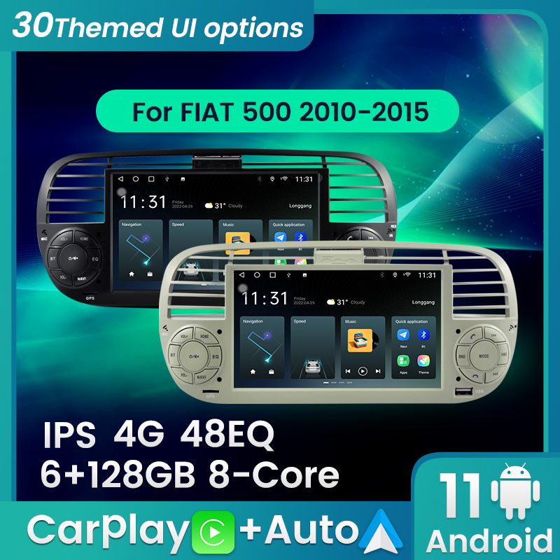 Autoaudio Car Radio For fiat 500 android car intelligent system For Carplay android auto Car multimedia player WIFI RDS DSP BT