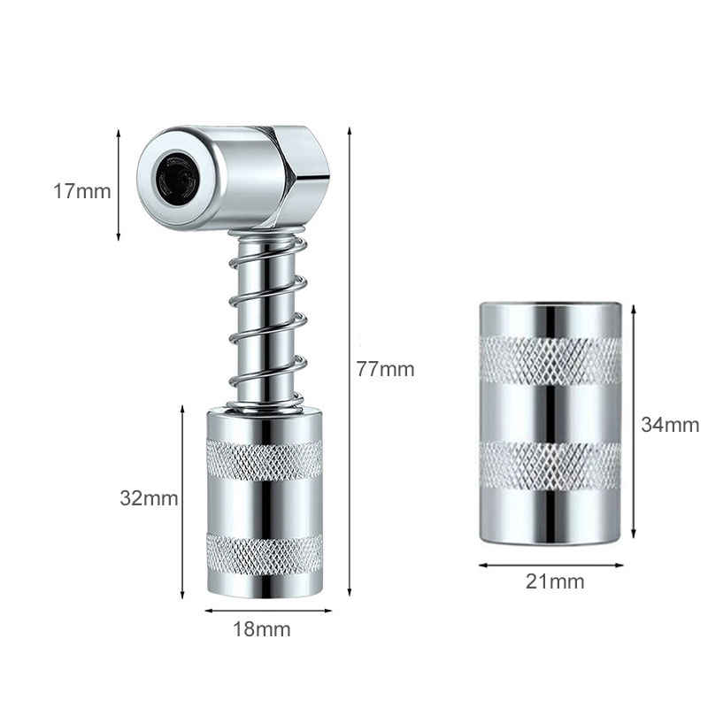90 Degree Grease Coupler Adapter Fitting Tool Coupler Grease Fitting Tool for Car Truck Etc Sleeve Locks Coupler In Place