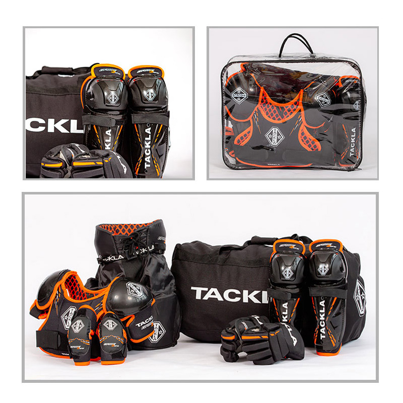 TACKLA All Set 9pcs Ice Field Hockey Elbow Knee Chest Wrist Pads Hip Protector Roller Skating Ice Sports Protective Gear Kids
