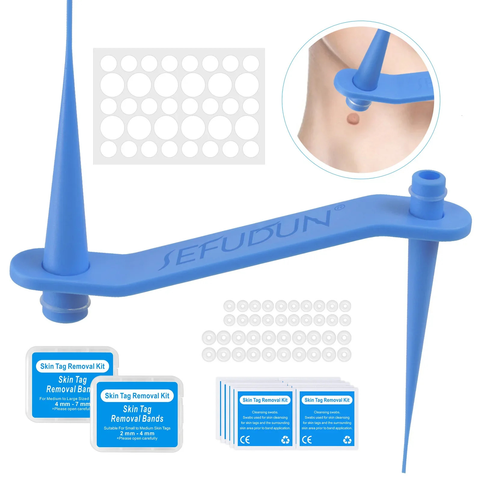 Skin Tag Removal Kit Home Mole Wart Puntos Negros r Equipment Micro Skin Tag al Tool Easy To Clean Skin Care Tool 240629