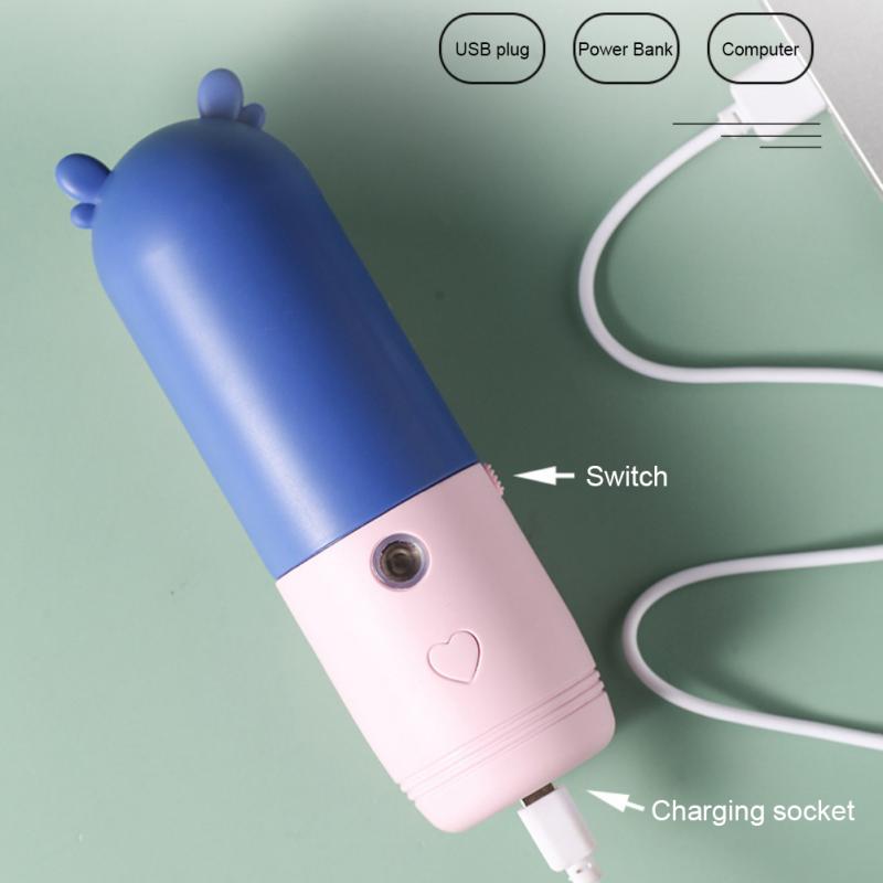 2022 Facial Steamer Water Spray Fan Face Skin Care Products Moist Beauty Devices Handheld Cooling Facial Sprayer Korean Cosmetic