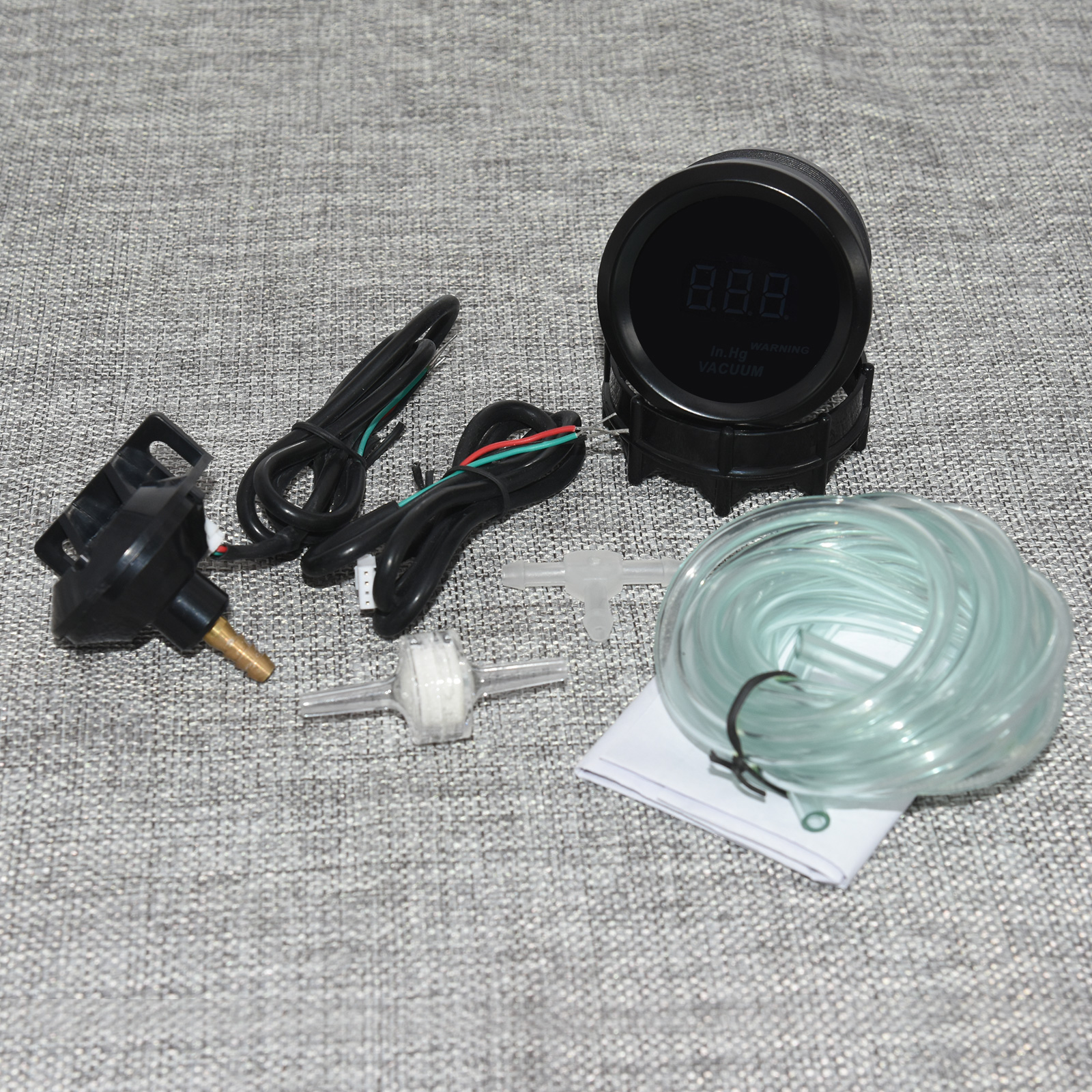 Universal 52mm Vacuum Gauge CAR ACCESSORI Vacuum Meter LED Meter Car Pressure Gauge Auto Replacement Parts Car Repair Tools