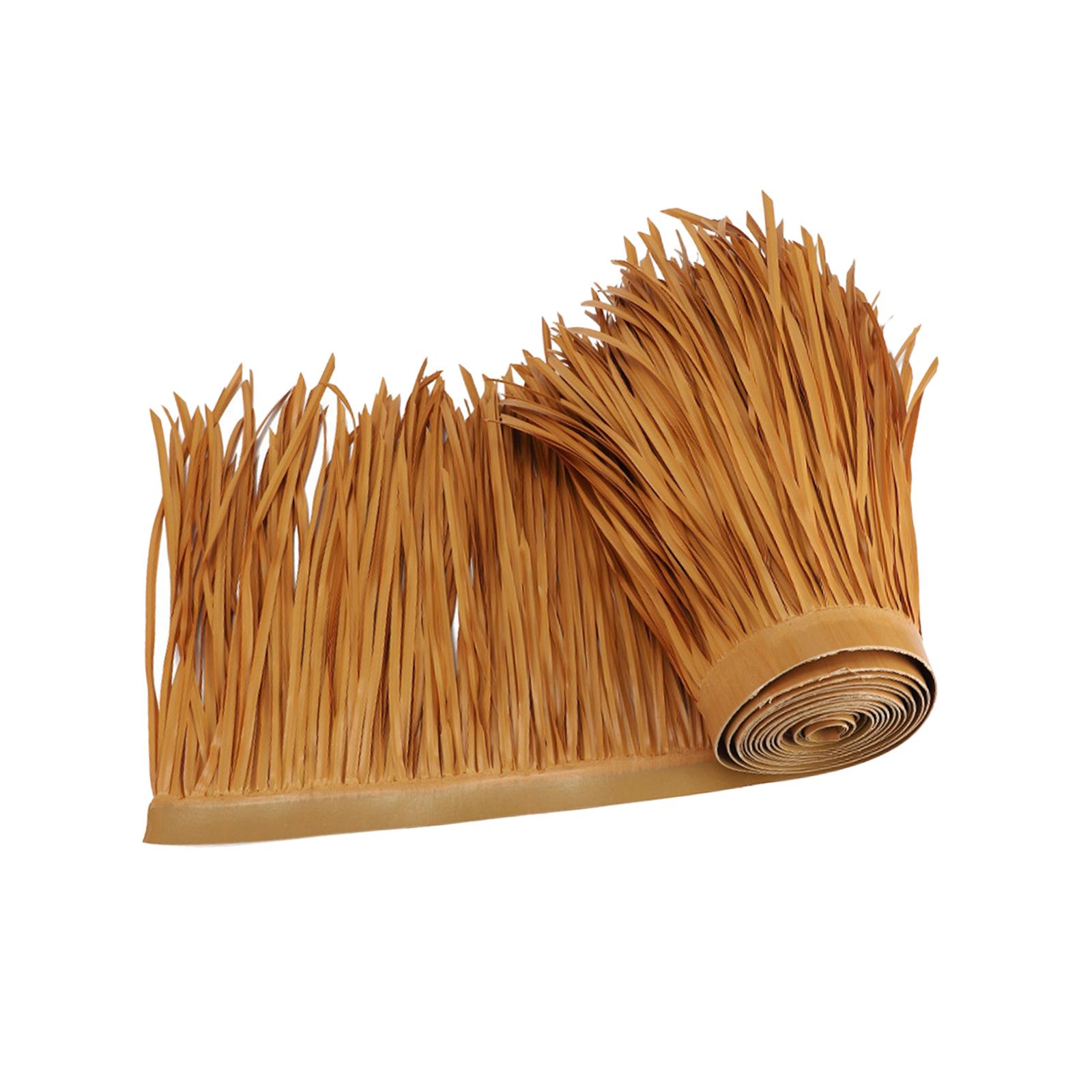 Straw Roof Thatch Artificial Palm Thatch Fake Grass Skirting Roof Panel Palm Thatch Roll for Bar