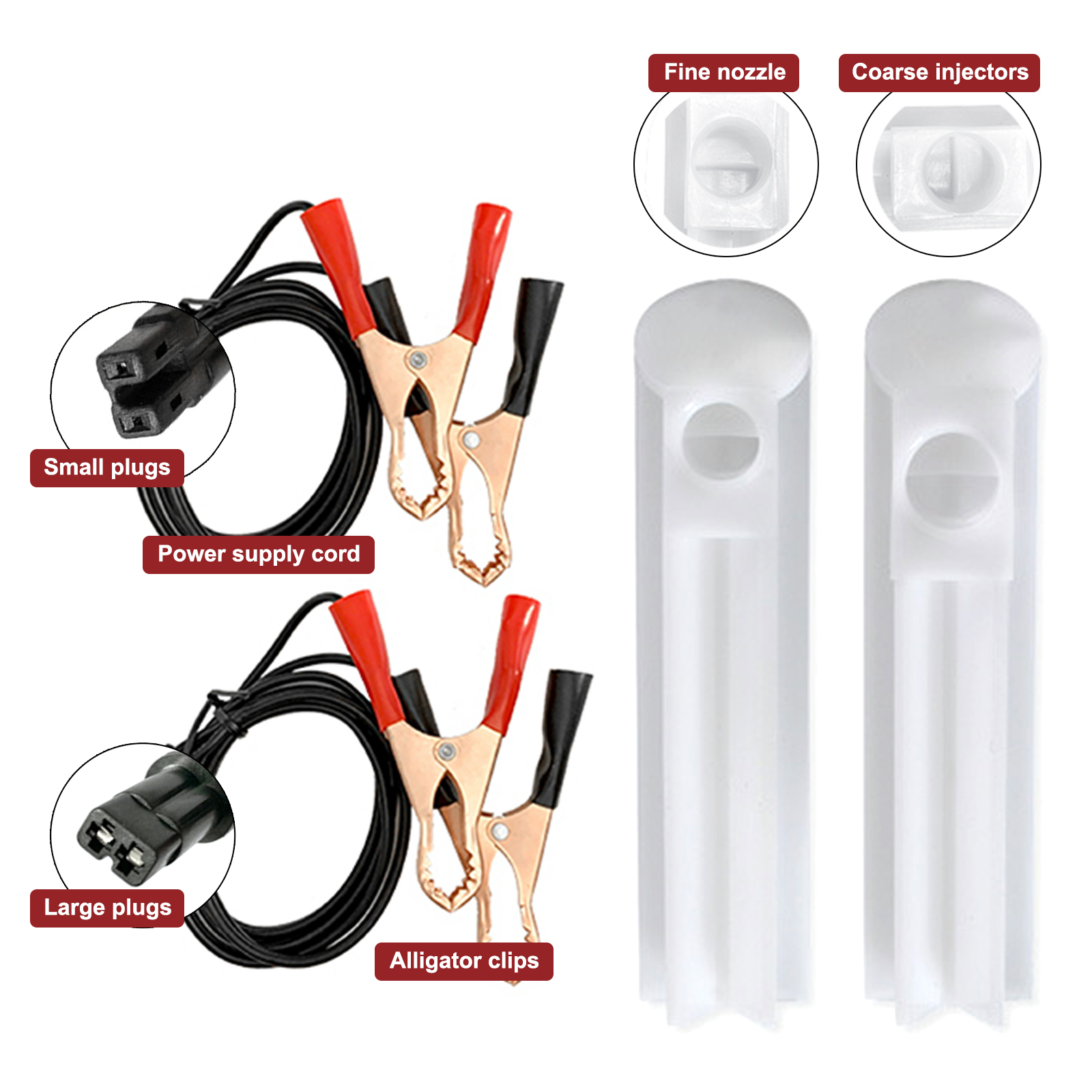Auto Car Fuel Injector Flush Cleaner Wash Adapter Cleaning Tool With 2 Power Cable Nozzle DIY Kit Wash Set With Storage Box
