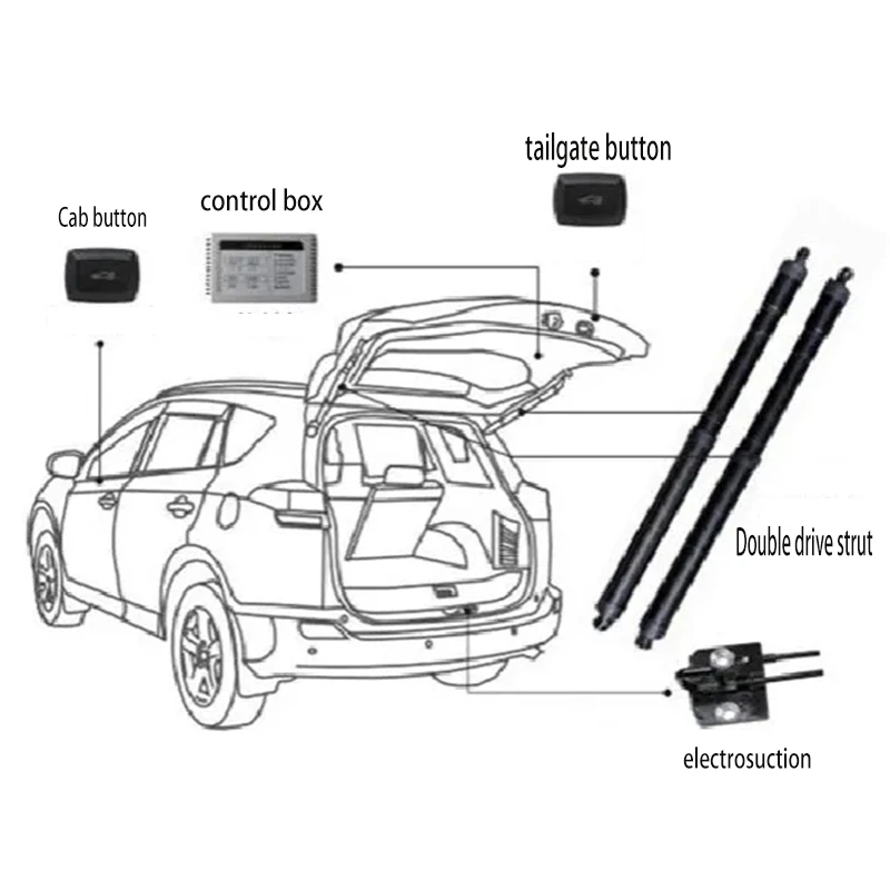 Intelligent Electric Tailgate For BYD Dolphin 2022-2023 Custom Modified Car Trunk Support Rod Tail Door Switch