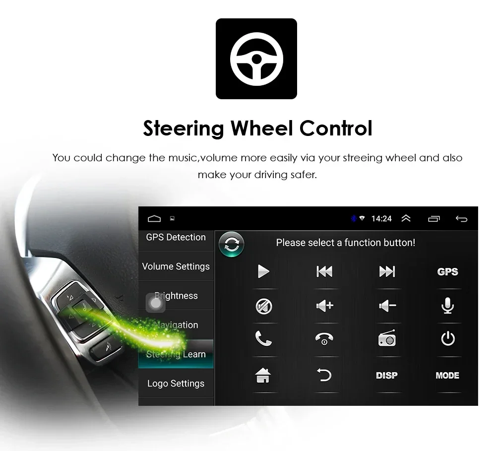 1 DIN Car Radio Android Universal Stereo GPS Autoradio for Ford VW Nissan Peugeot Chevrolet Carplay Audio Multimedia Player