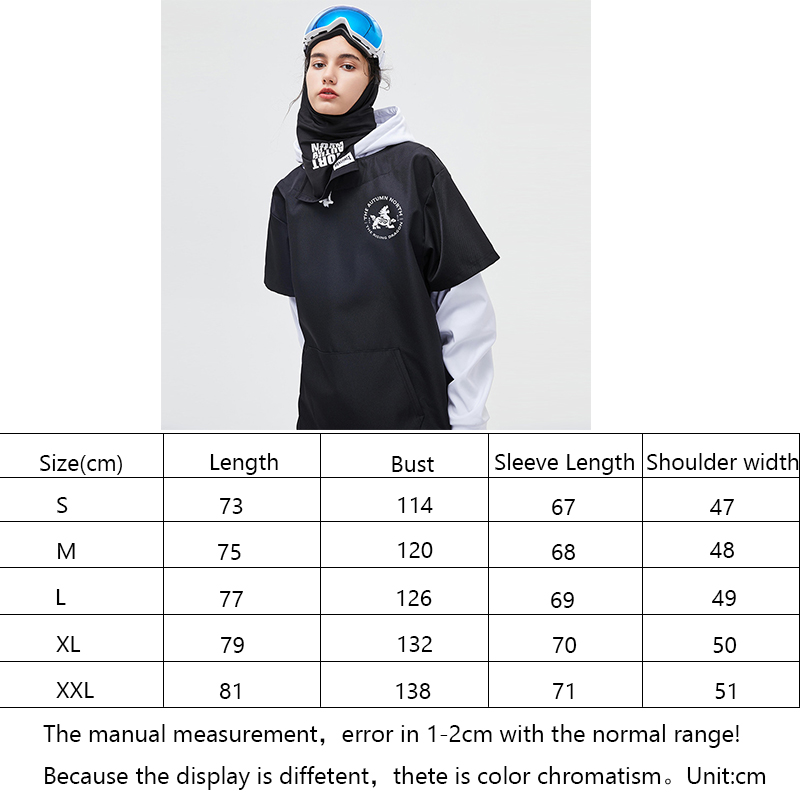 New Ski Suits Inside Men's Women's Snowboard Jackets Winter Clothing Ski Tops Reflective Fake Two Pieces Waterproof Ski Hoodie