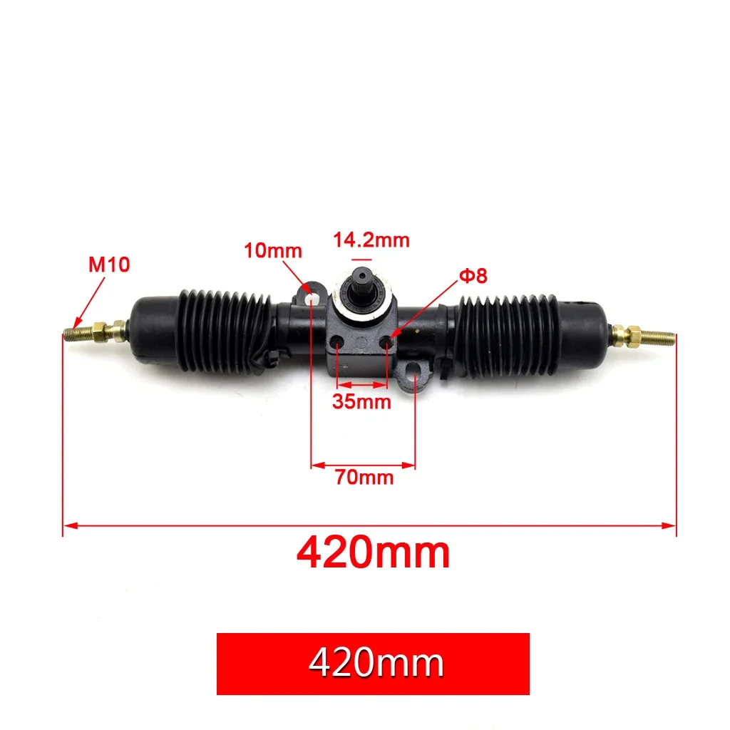 320mm 420mm Power Steering Tie Rod Rack Adjustable Shaft Metal support For DIY China Go Kart Vehicle Karting ATV Bike Part M10