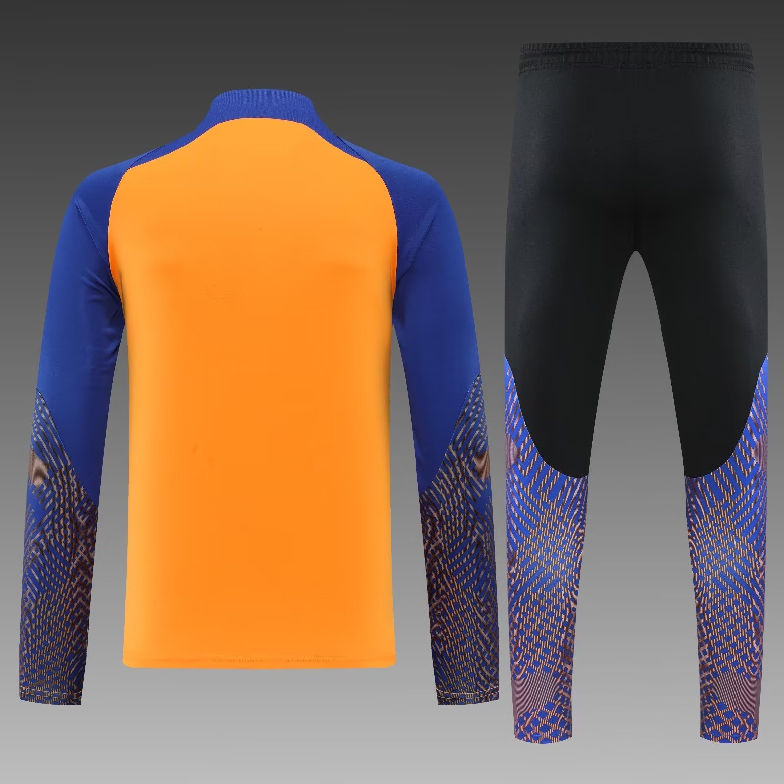 Autumn and Winter Football Jersey Set Men's Long Half Zip Long Sleeve Football Training Jersey Customized Team Kit for Sports Ga