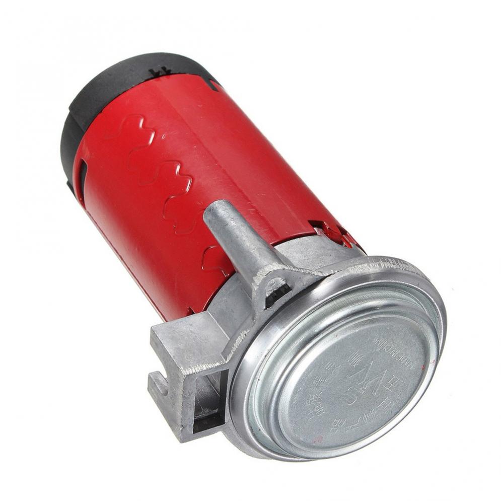 Portable 12V Red Air Horn Pump Compressor Accessory Air Pump Snail Horn Pump for Car Truck Vehicle Boat Motorcycle Speaker