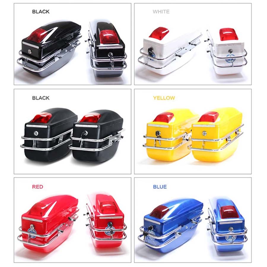 24L Motorcycle Side Boxs Luggage Tank Tail Tool Bag Motorcycle Universal Modified Side Box For Kawasaki/Honda/Yamaha/Suzuki