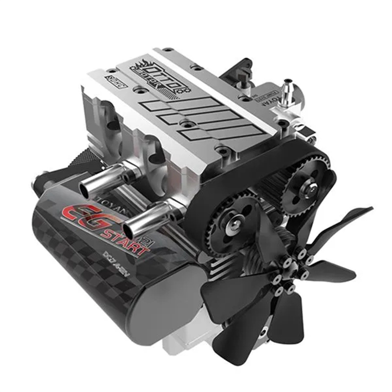 TOYAN FS-L200AC Engine Model 7cc Inline 2 Cylinders 4 Stroke Air Cooled Nitro Engine Model Kit - DIY Assembly Version