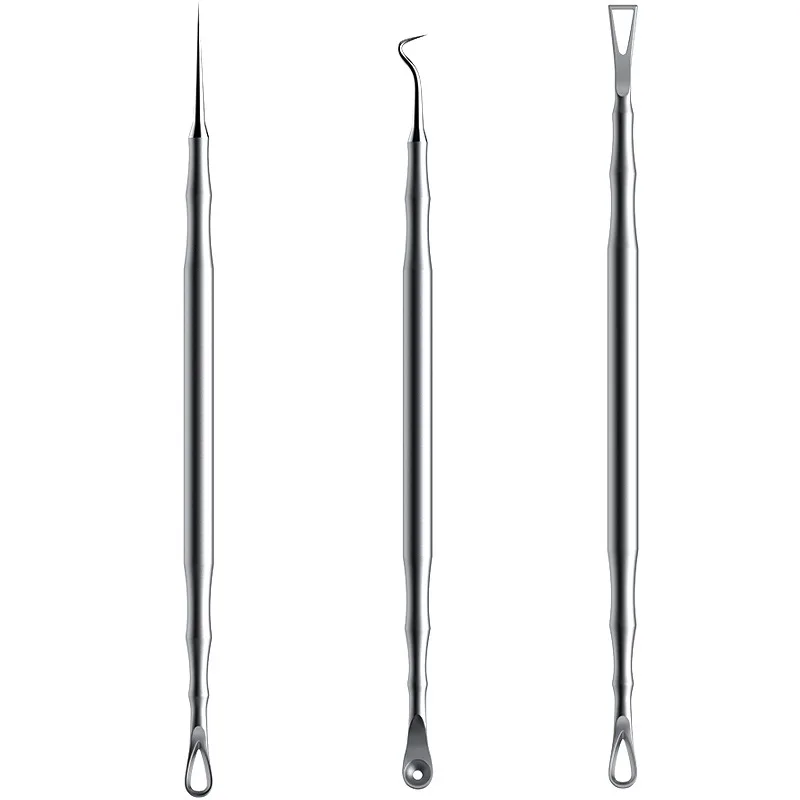 German Ultra-fine No. 5 Ingrown Hair Tweezers Needle Tool Nose Pointed Tips Eyebrows for Blackhead Removal Acne Clip Extractor