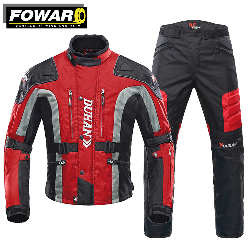 Waterproof Motorcycle Jacket Pants Off-Road Racing Suit Men Windproof Touring Moto Coat Protective Gear Breathable Comfortable