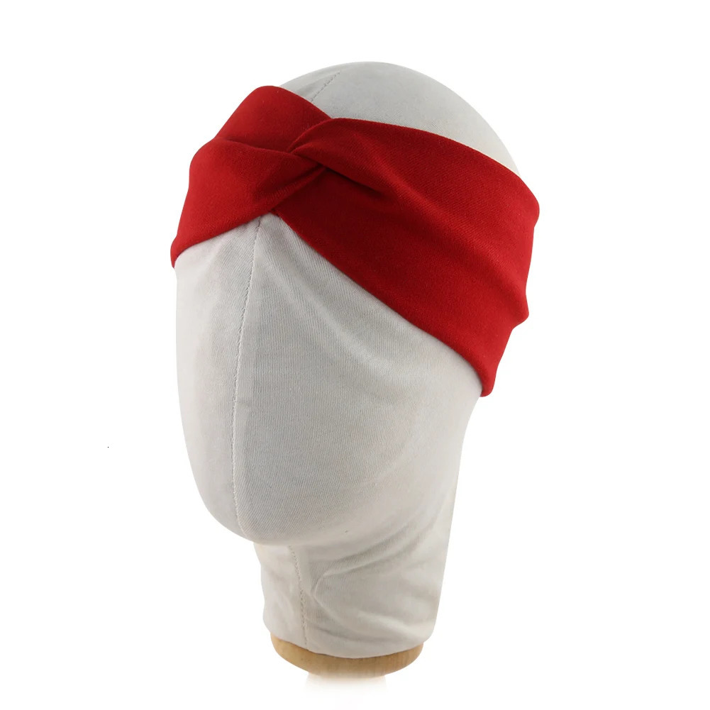 Solid Ribbed Baby Headbands Knotted Hair Tied Hairbands Faux Cashmere Wide Headwear Headwraps Kids Boys Girls Accessories 240625