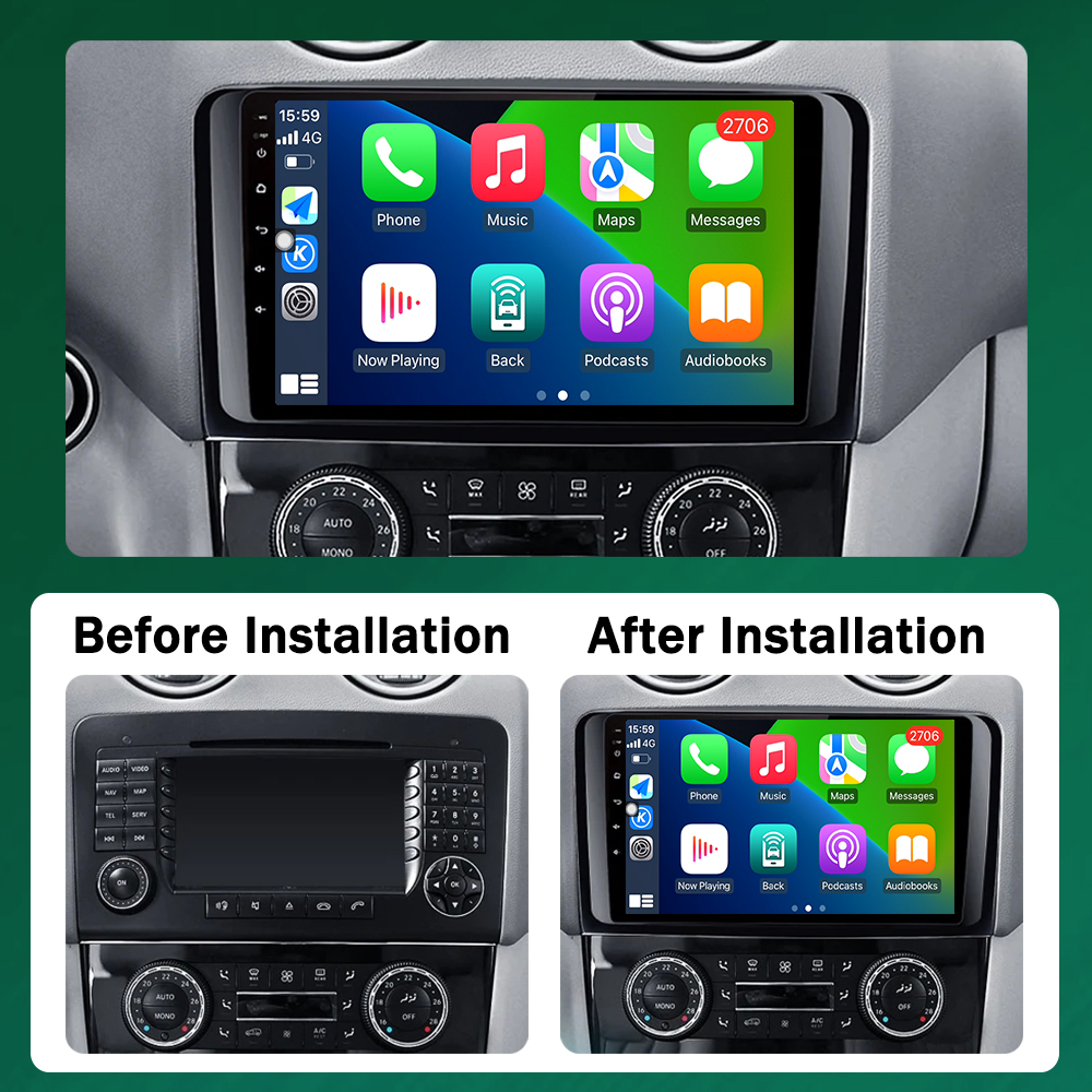 for Mercedes Benz GL ML W164 ML350 ML500 X164 GL35 GL45 2005 - 2012 Android OS Car Multimedia Video Stereo Player GPS CarPlay