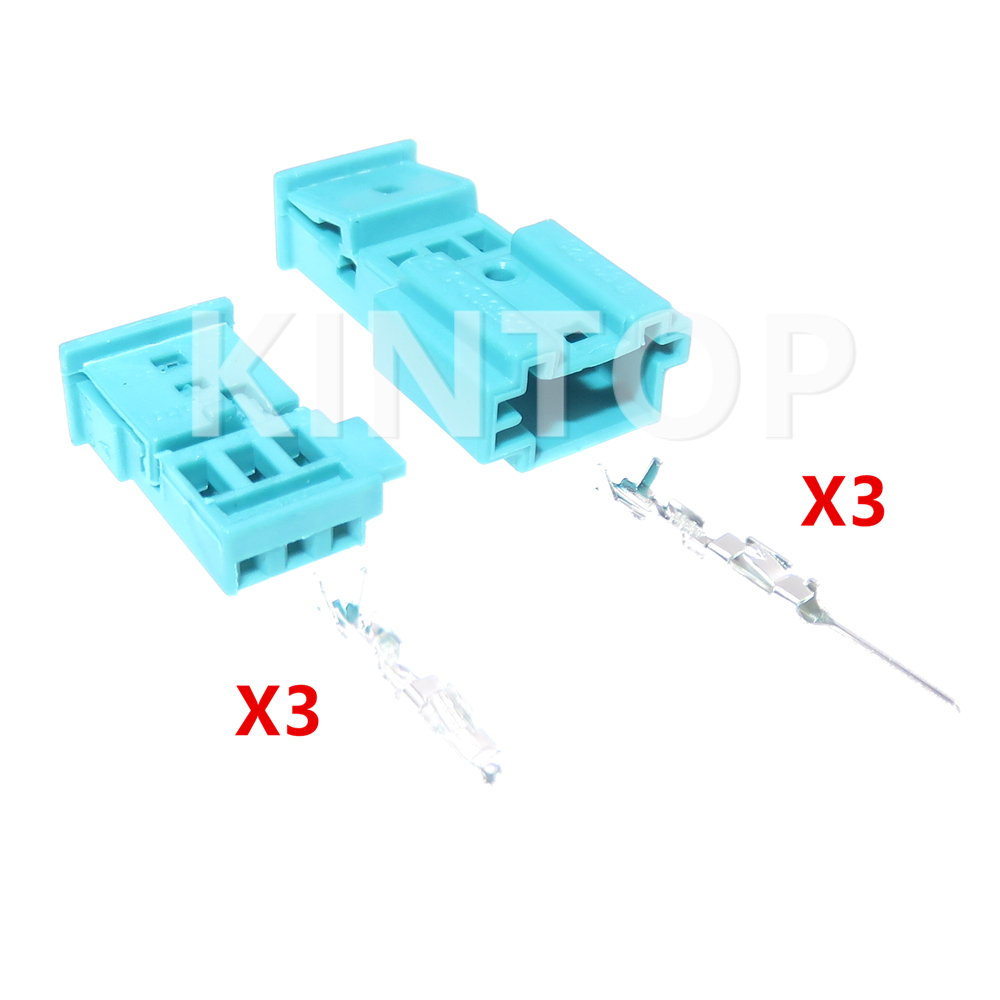 1 Set 3Pins Auto Male Plug Female Socket Car Starter Electrical Connector 1355600-9 1-1718346-1 Automobile Tweeter Cable Adapter